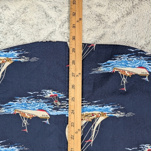 Brooks Brothers Shirt Mens M Blue Navy Sailboat Print Nautical Preppy Button Up - Picture 4 of 6